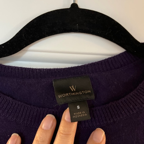 Purple crew neck sweater - Picture 3 of 3